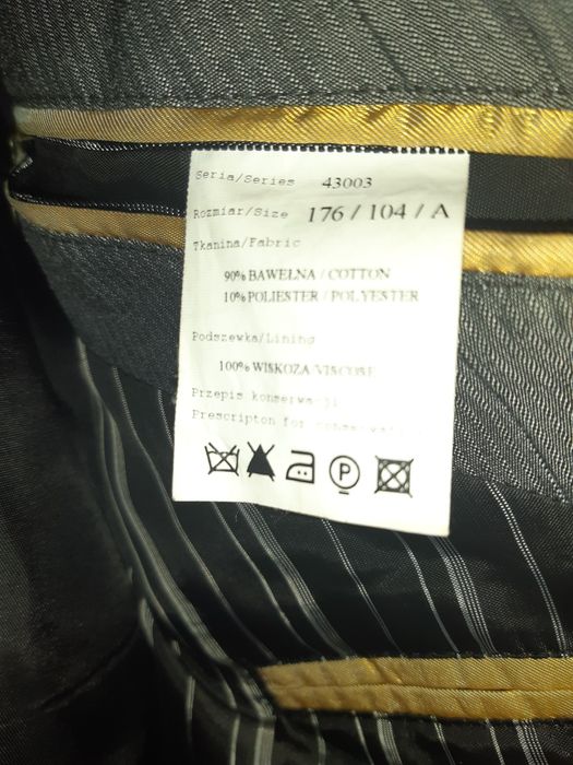 Marynarka Męska Kolor Szary w Paski