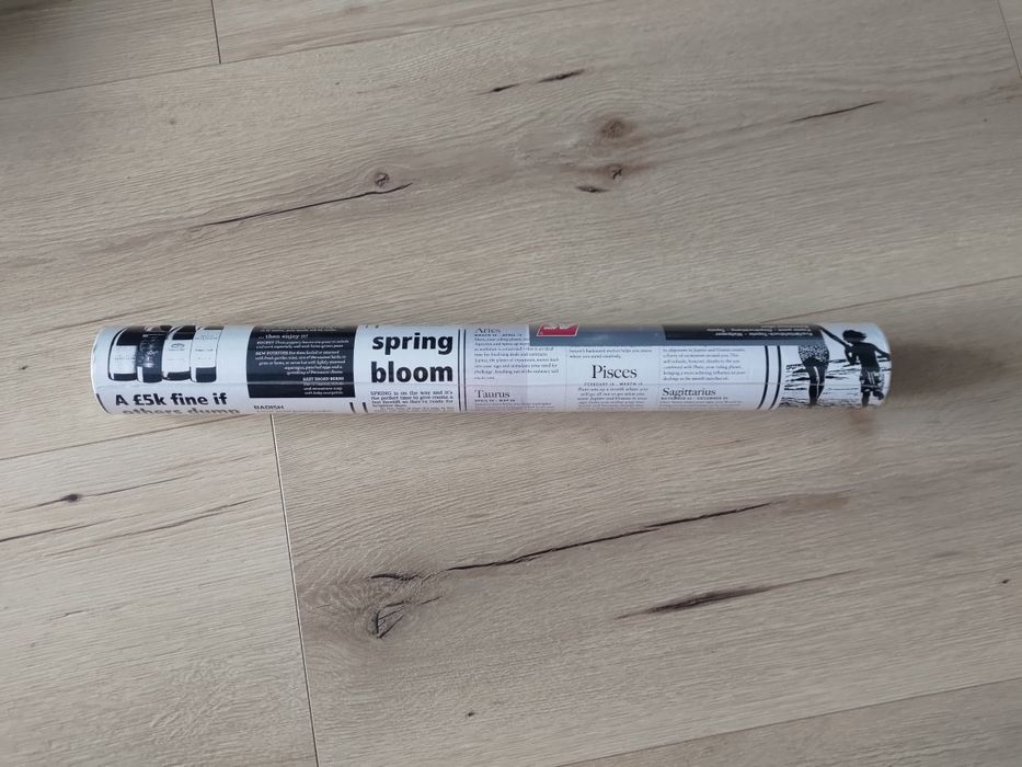 Tapeta z wzorem gazety czarno-biała gazeta