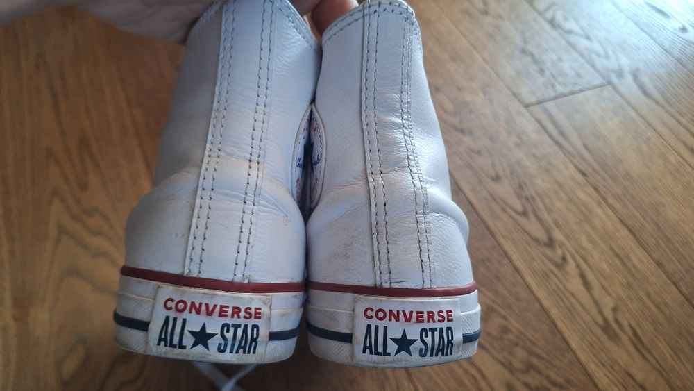 Trampki wysokie Converse r. 39 białe skórzane
