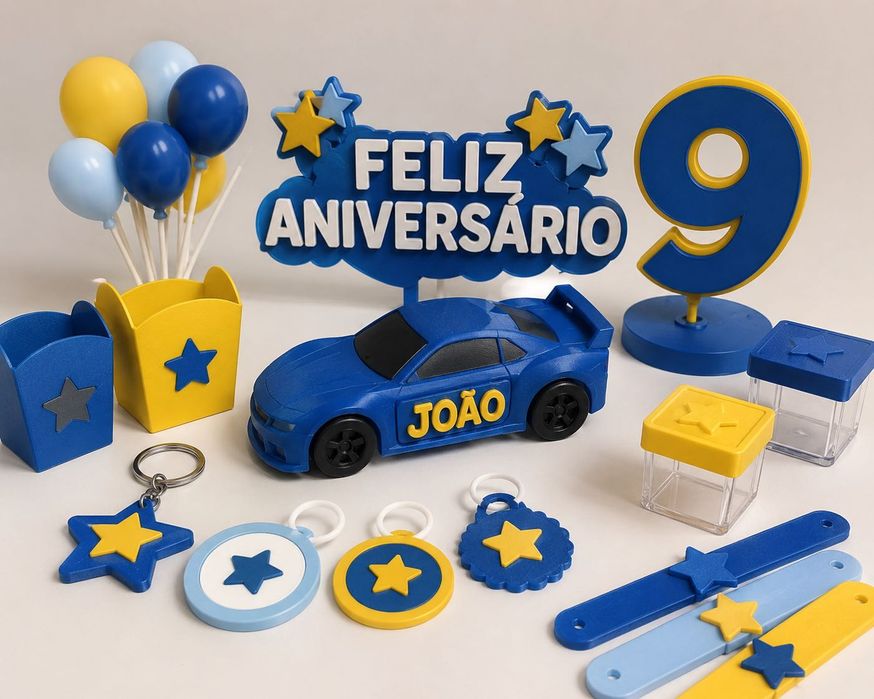 Decoração Personalizada para Aniversários de Crianças | Peças feitas à medida para festa de aniversário | 3D