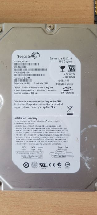hdd seagate 750gb barracuda 7200.10