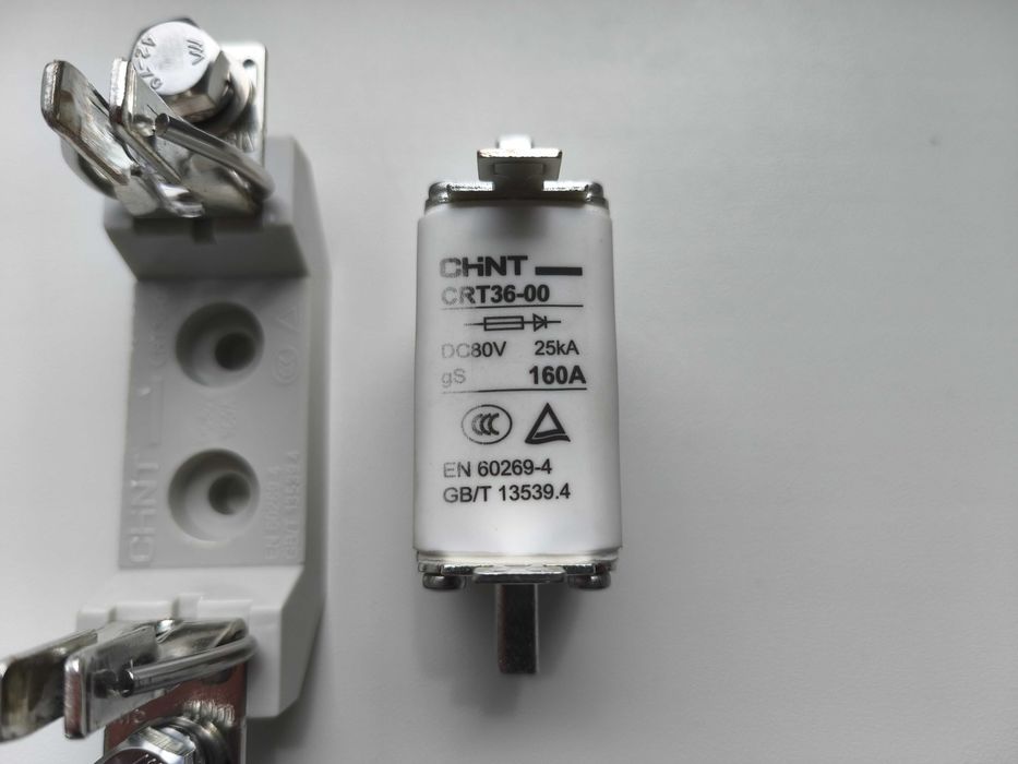 Запобіжник + тримач для LiFePO4 збірок, Chint CRT36-00 160A