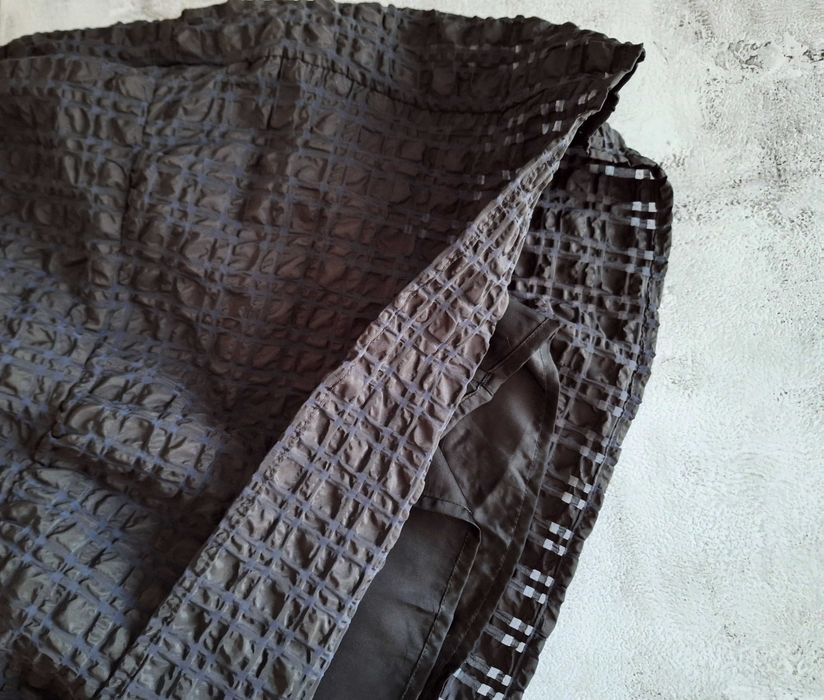 Krótka Sukienka z Fakturą Mapp Jeans Czarno Granatowa