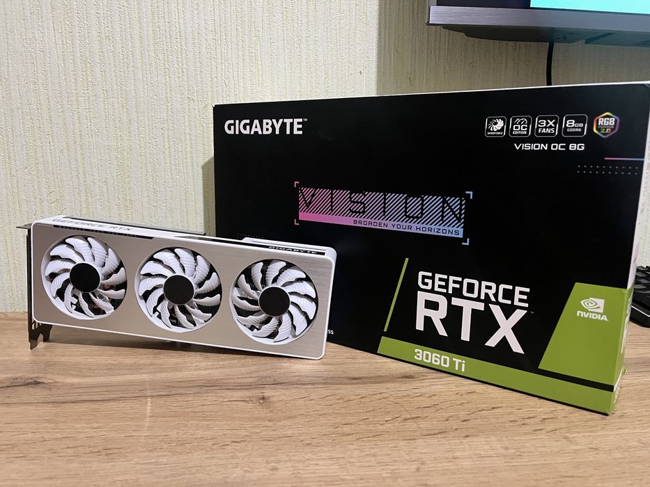RTX3060Ti 8gb Gigabyte (памʼять SAMSUNG) потужна ігрова відеокарта