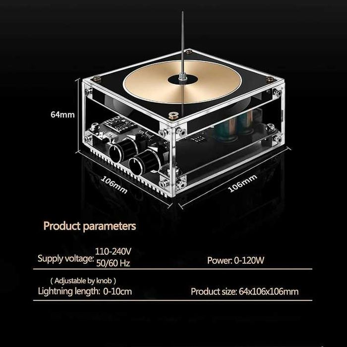 Bluetooth Tesla Coil Music Głośnik plazmowy Naukowe Eksperymenty