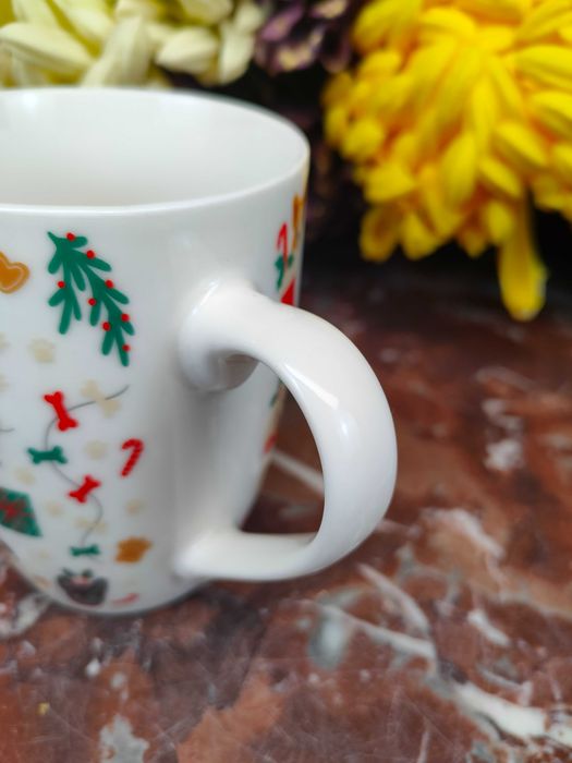 Porcelanowy kubek - Świąteczne psiaki - 360 ml