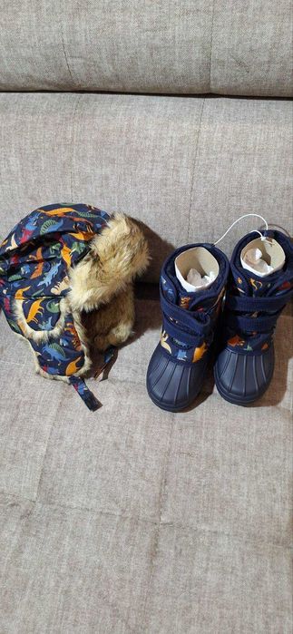 Sniegowce i ciepla czapka Zestaw