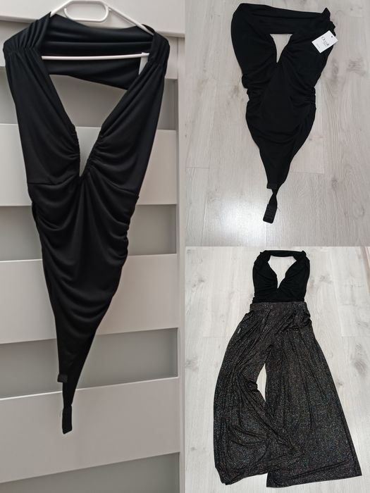 Spodnie + body szwedy Minouu holo cekin uni na M L xl