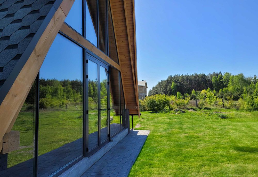 Домокомплект а-фрейм базова комплектація з фунтаментом на вашій землі