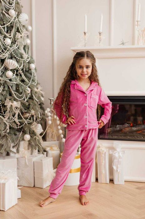 Піжама на дівчинку Велюр 116-140 см  Різні кольори