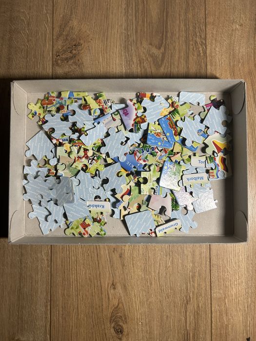 Puzzle mapa polski castorland 100 elementów + 28 puzzli
