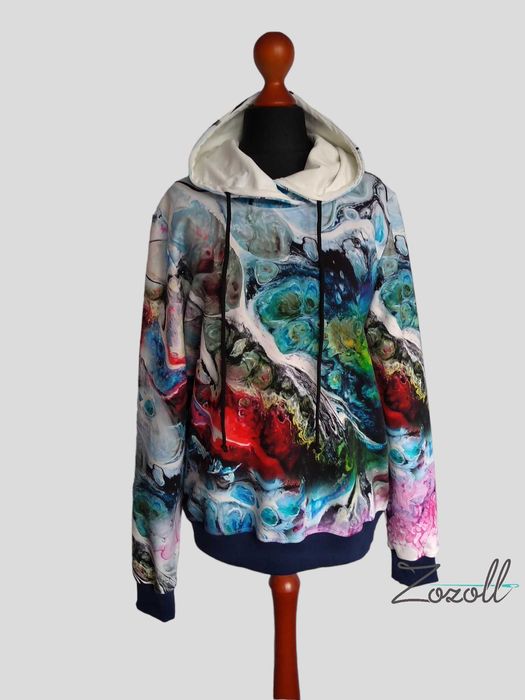 Bluza damska z kapturem rozmiar L Handmade