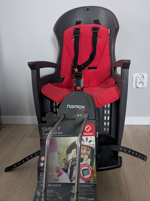 Fotelik rowerowy Hamax Smiley – sprawny – Wrocław Zakrzów