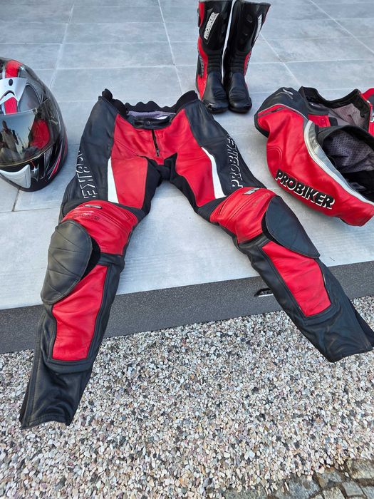 Kombinezo Motocyklowy Dwuczęściowy PROBIKER Kask Buty