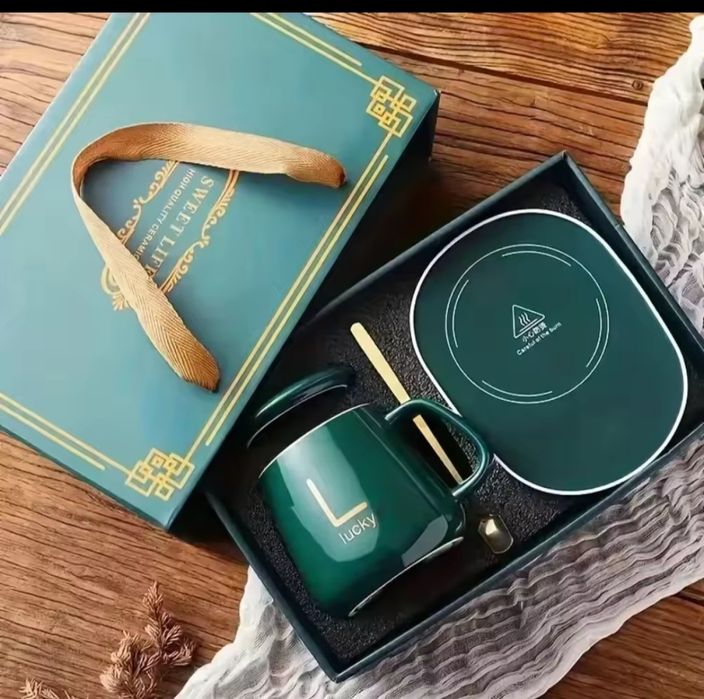 Чашка Lucky Memos з підігрівом на підставці