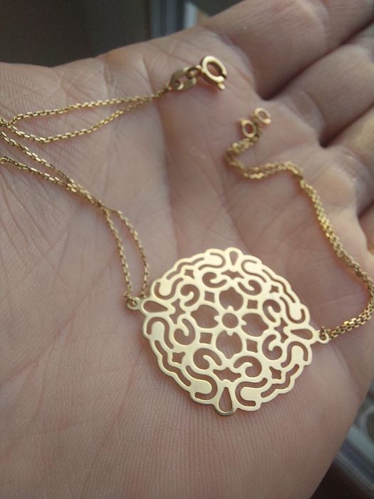 Nowa złota bransoletka 375 9k 9ct boho podwójna regulacja 18+1cm