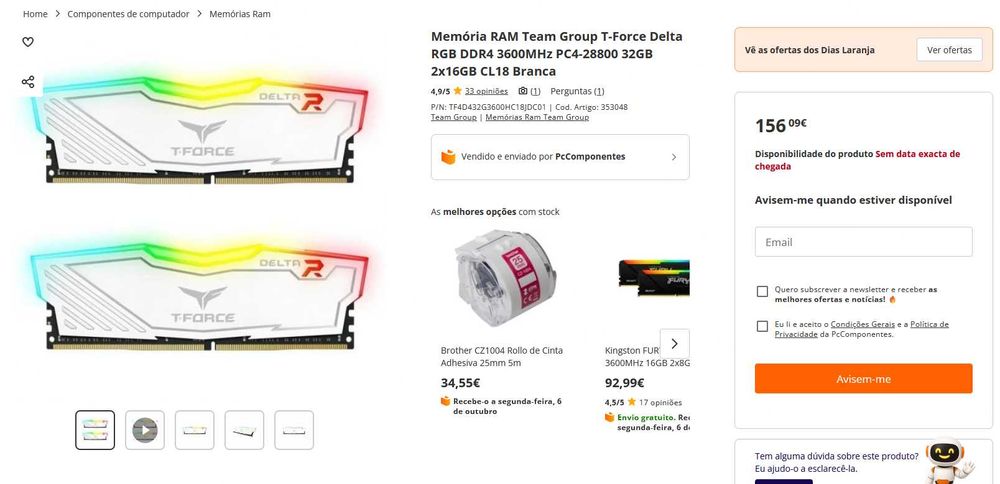 KIT Motherboard + Processador + Memórias RAM + Cooler64741111138050121