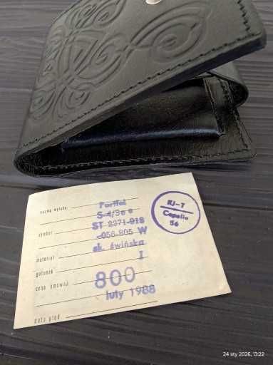 Portmonetka portfel skórzany Cepelia Baltskór 1988r