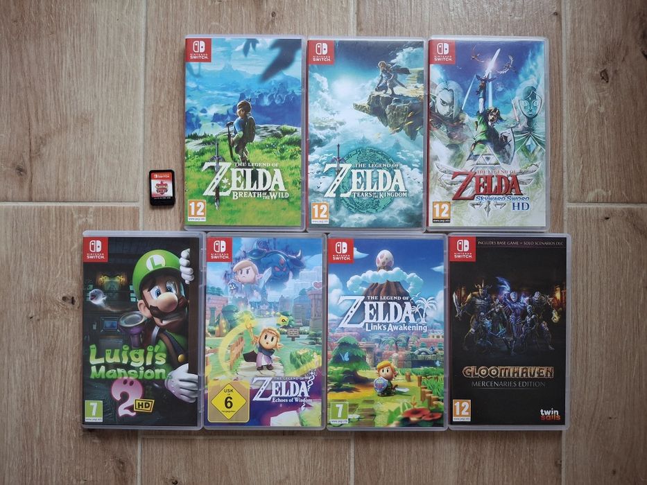 Nowy Nintendo Switch OLED Zelda + gry + akcesoria