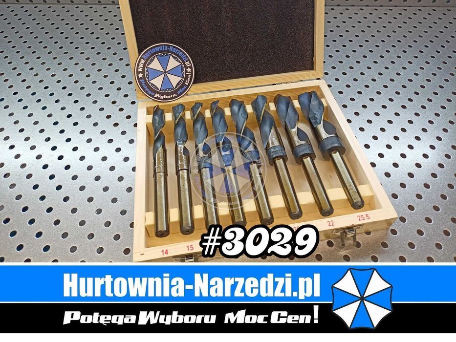 wiertła do metalu 14 - 25,5mm 8 sztuk Zestaw Wierteł Kobaltowych 14-25,5mm wiertła kobaltowe duże wiertło do metalu