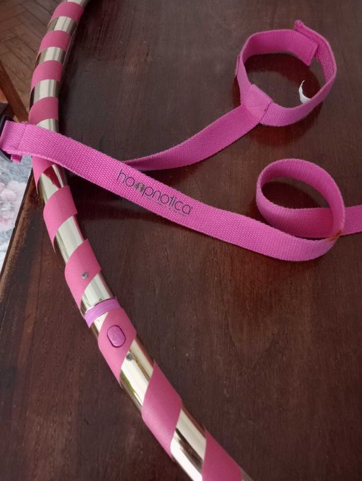 Bambolê Fitness Portátil Hoopnotica (Travel Hoop) + DVD Treino
