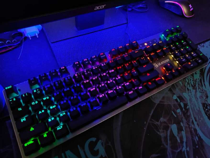 Ігрова клавіатура Bloody B760 (Grey) Green Switch