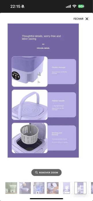 Maquina de lavar roupa portatil