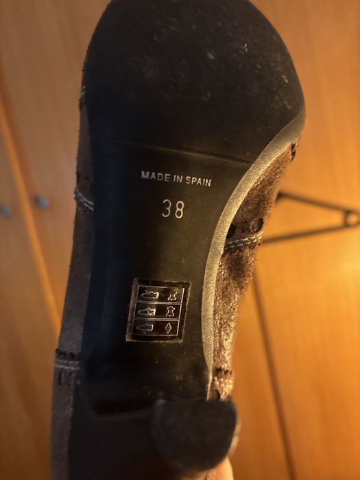 Botas camurca 38 semi novas el corte ingles