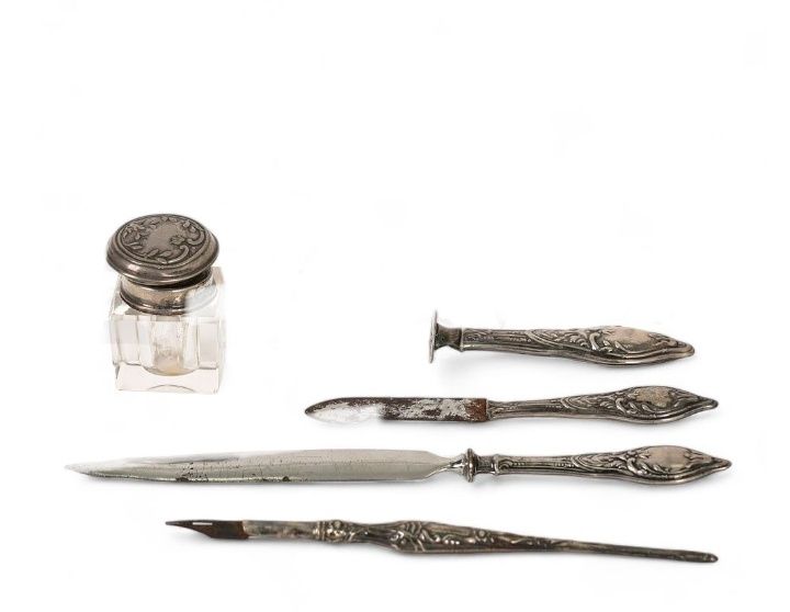 Conjunto de Escrita em Prata Portuguesa