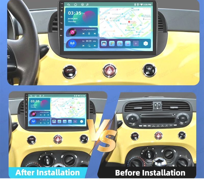 RÁDIO GPS ANDROID 13 FIAT 500 07-15
