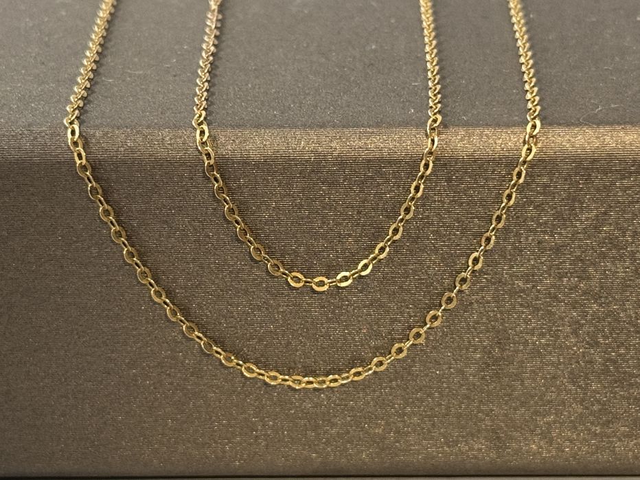 Klasyczny złoty łańcuszek „ankier”  585  52cm