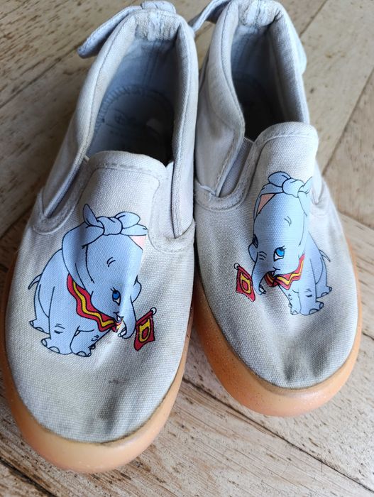 Bawełniane Trampki Buciki Slip On Dumbo Disney - Beżowy rozmiar 31