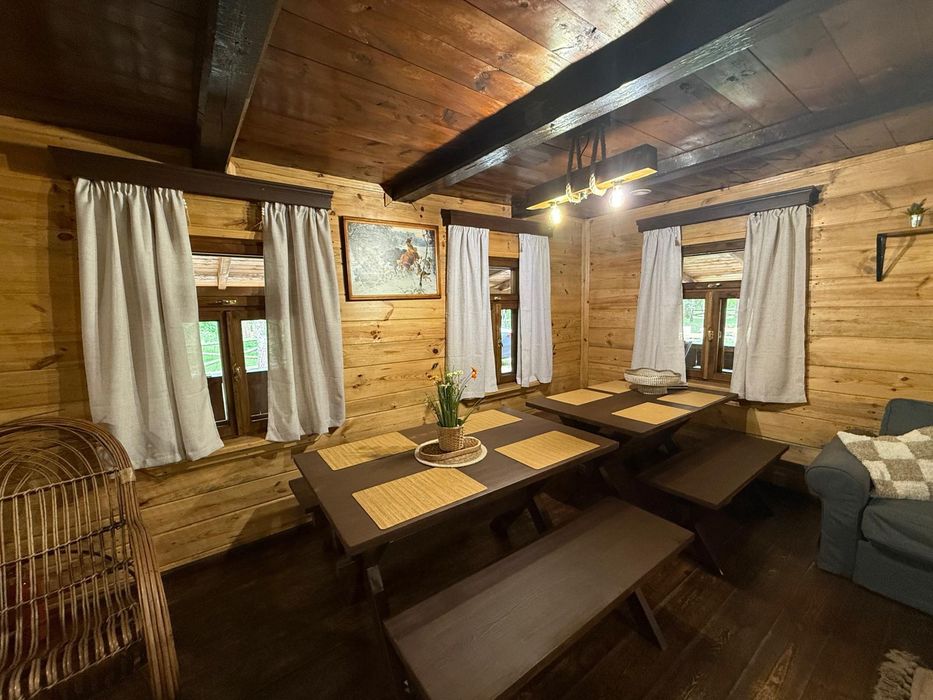 Domek w lesie na odludziu bania, jacuzzi noclegi lubelskie