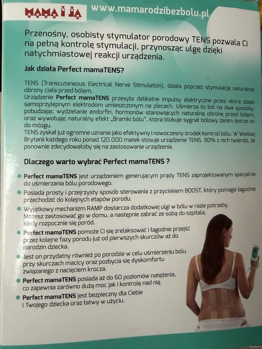 Aparat tens do uśmierzania bólu porodowego mama i ja