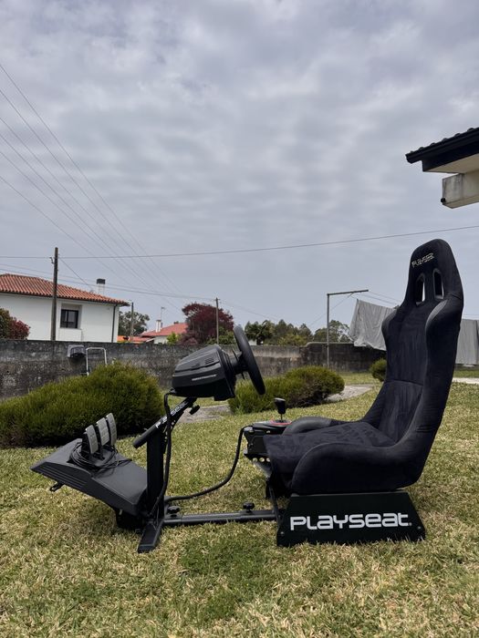 Sim Racing Setup - Playseat Evolution Alcantara + Thrustmaster T300 RS GT + TH8S Shifter (Fully Assembled, Ready to Play)