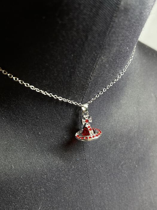 Кулон Red Orb Vivienne Westwood / Ланцюг на шию червоний унісекс
