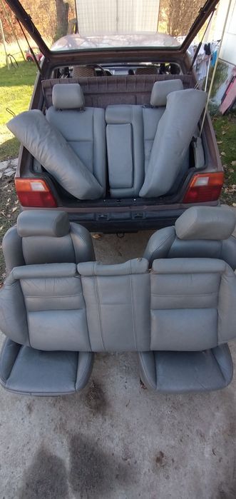 cały komplet foteli skórzanych szarych do Honda Accord VI 1999r