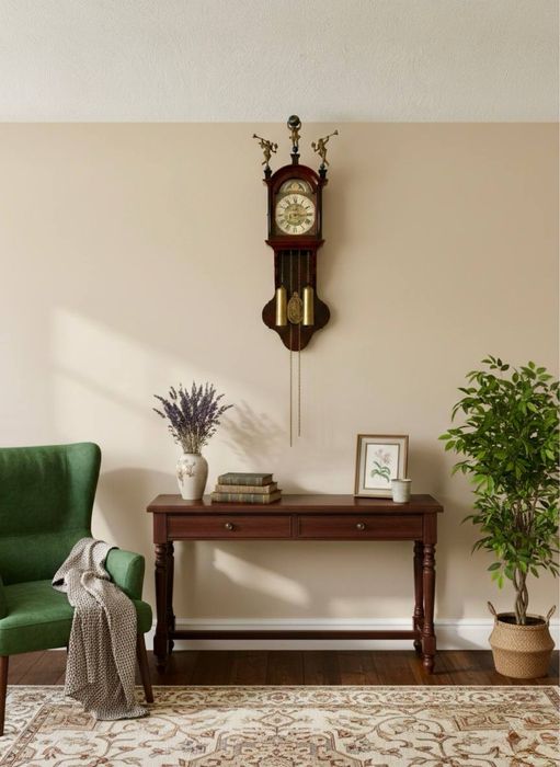 Настінний механічний годинник часы настенные дерево 7684