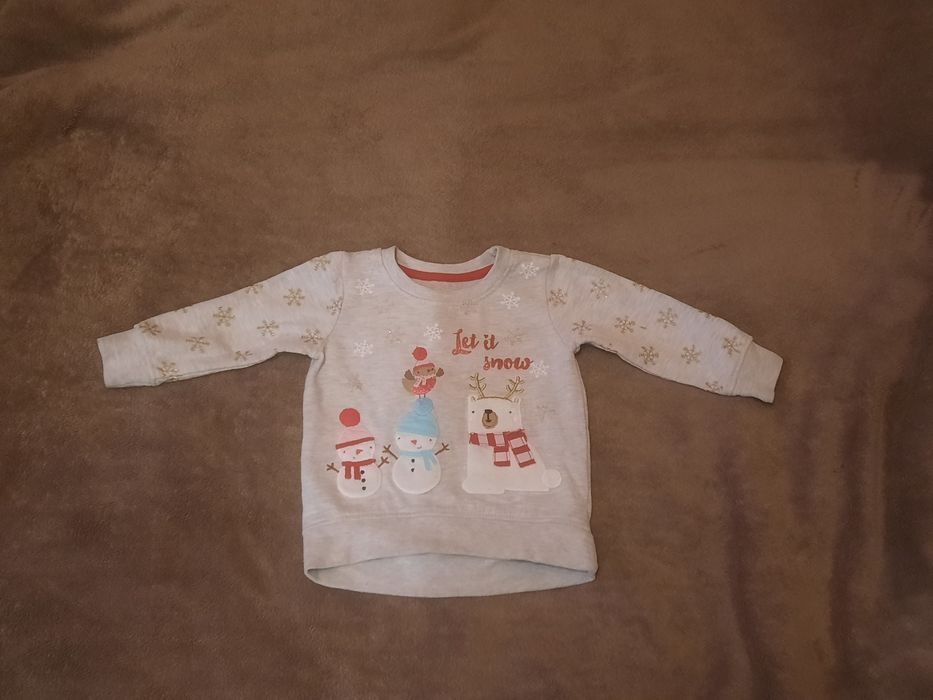 Дитячий реглан  з новорічним малюнком та тепла кофта