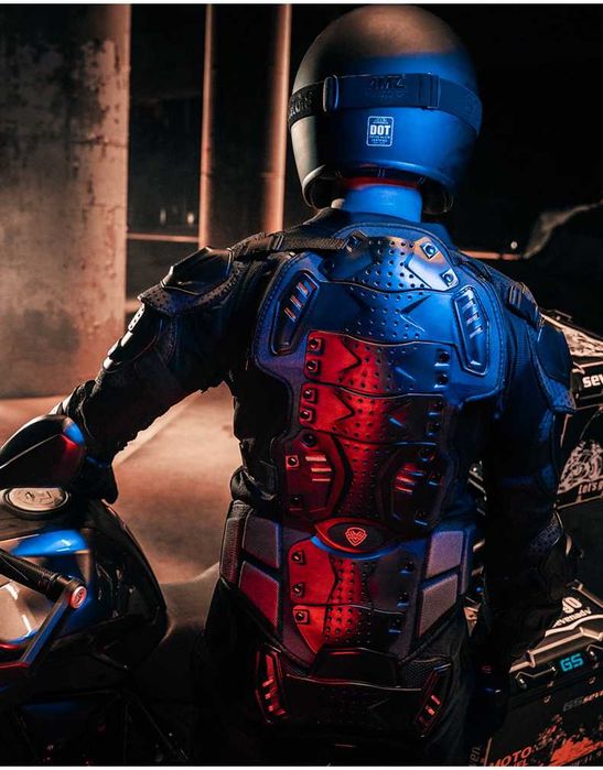 SULAITE Мото-черепаха ЧЁРНАЯ (мотокуртка) защита моноколеса