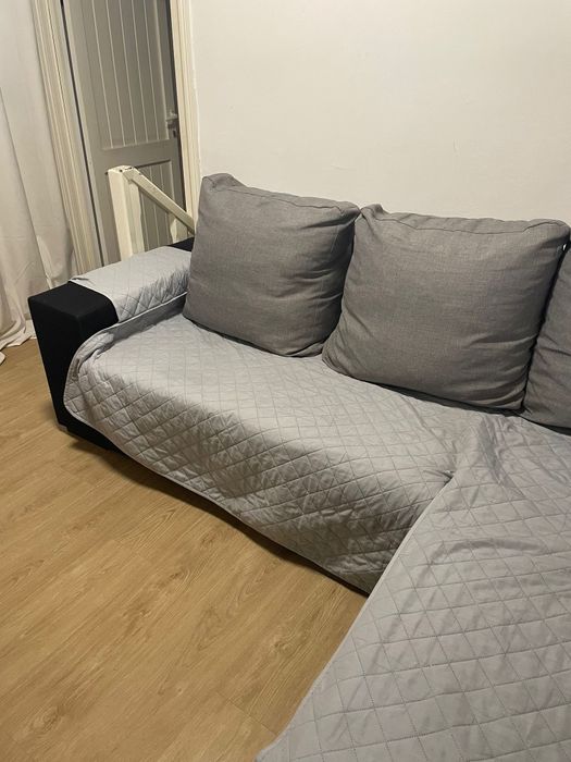 Sofá com chaise long como novo
