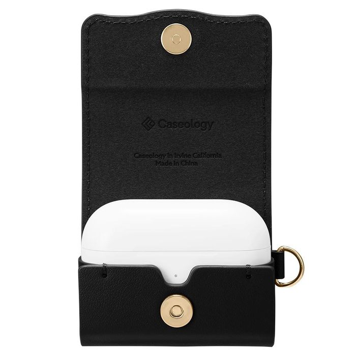 Etui Caseology do Słuchawek Airpods Pro Chic Leather Black