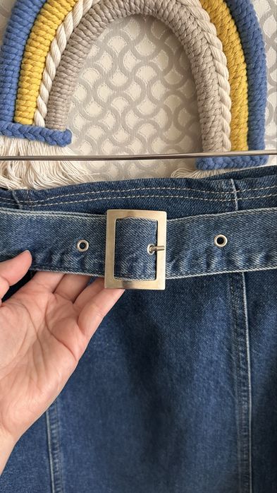 Джинсова спідниця трапеція ZARA