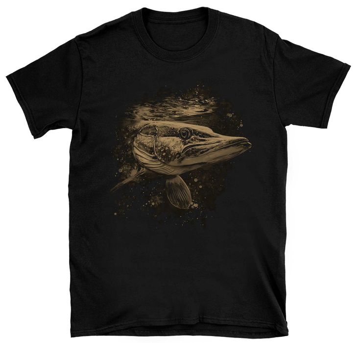koszulka wędkarska szczupak koszulka wędkarska prezent na ryby XL