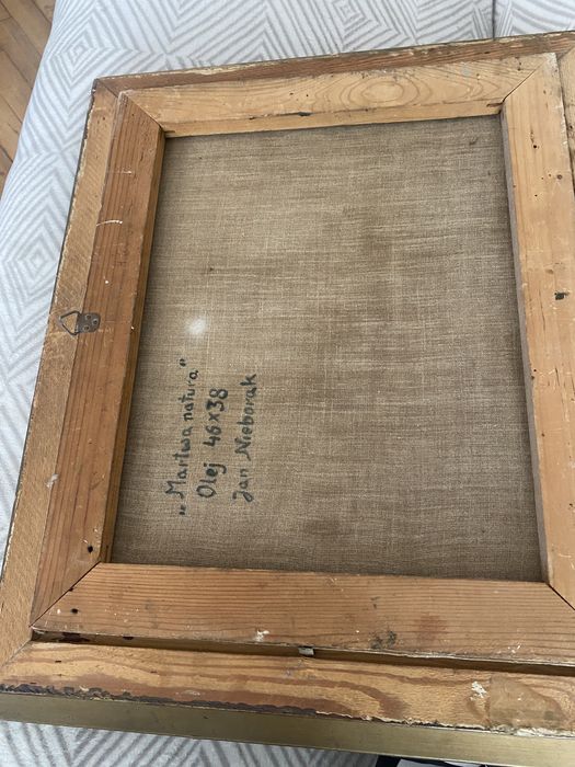 Obraz Martwa Natura Jan Nieborak Olej 46x38 cm