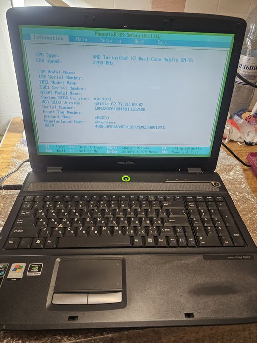 ноутбук Emachines G620