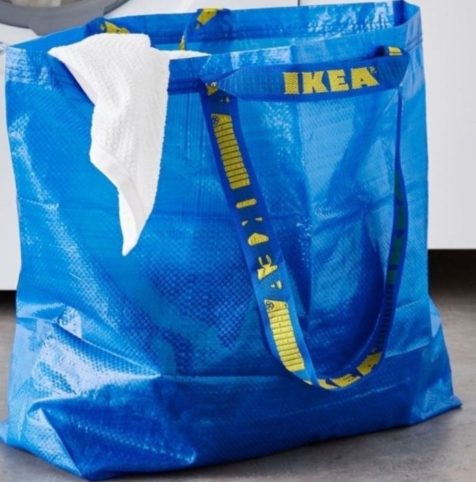 1zł Wysyłka Duże Torby Pakowne 3sztuki IKEA Niebieska Mocne NOWE