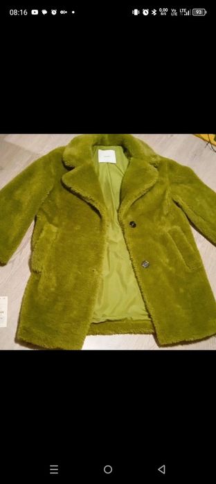 Płaszcz futerko Bershka S M L