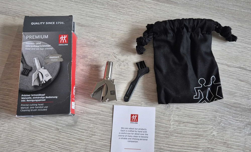 Zwilling Trymer do włosów w nosie i uszach premium srebrny 50mm