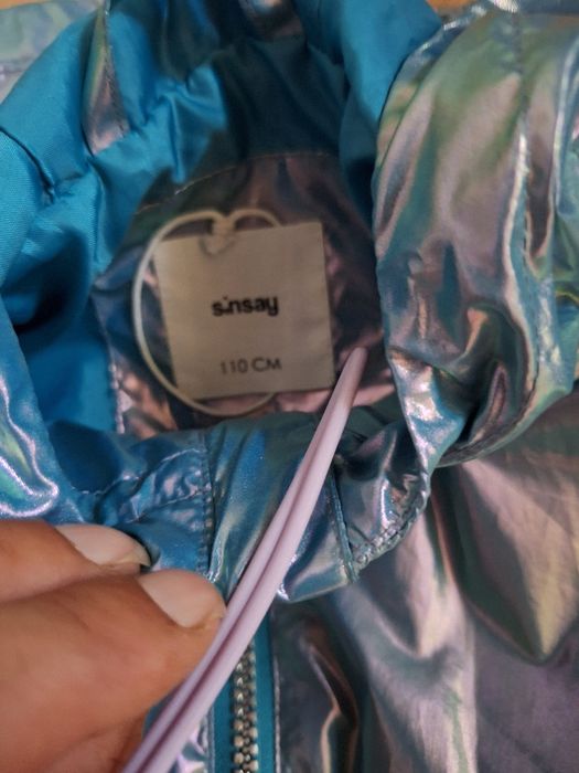 Kurtka parka holograficzna